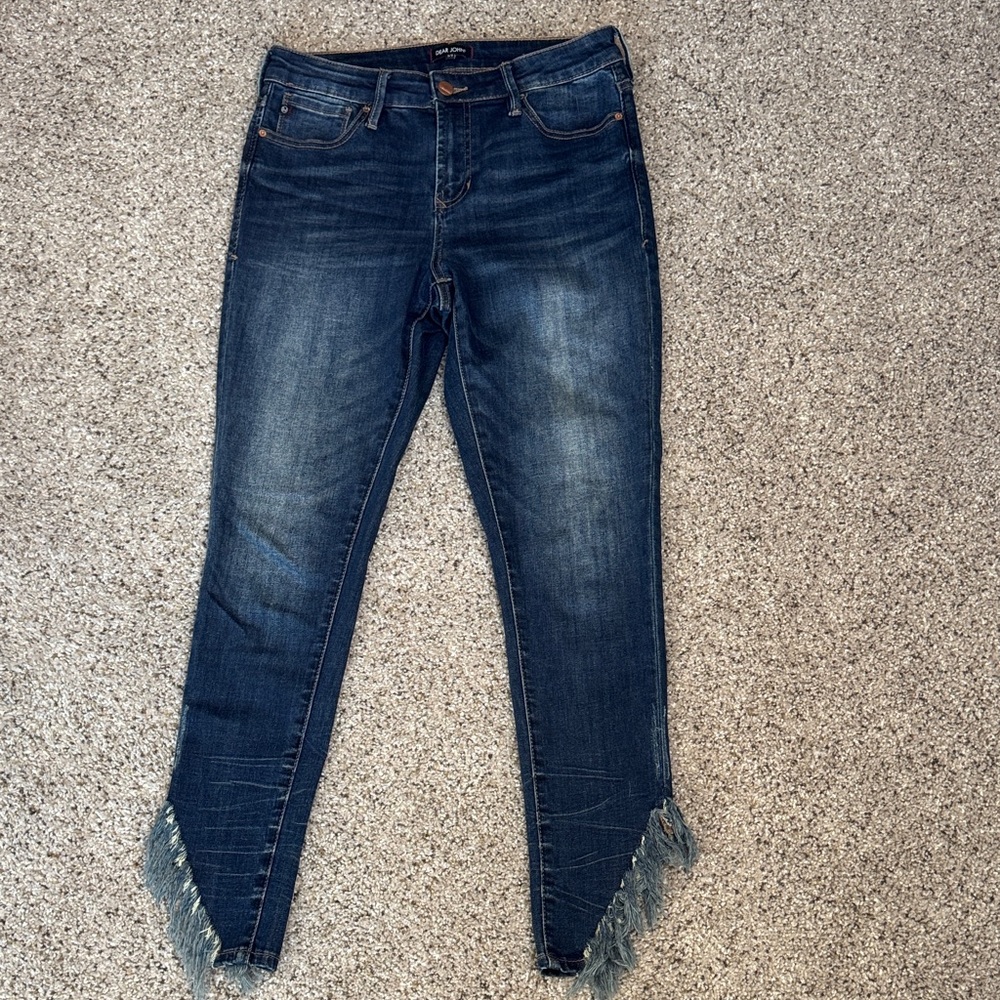 Dear John Gisele Blue Frayed Hem Women Jeans